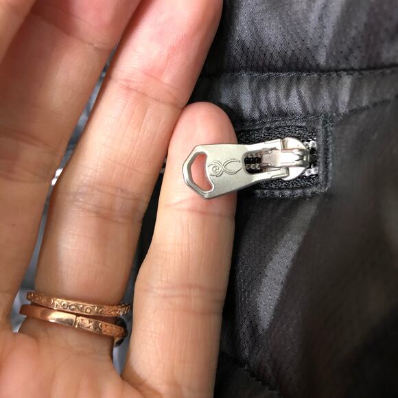 Spyder Timeless Down Jacket Winter Coat Puffer Black Glossy Zip Up High Neck L - Picture 5 of 13